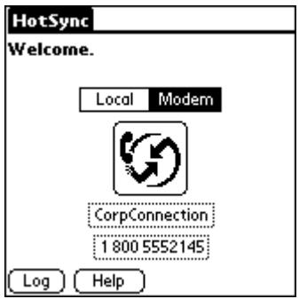 PALM VX - To perform a network Hotsync operation: - 1
