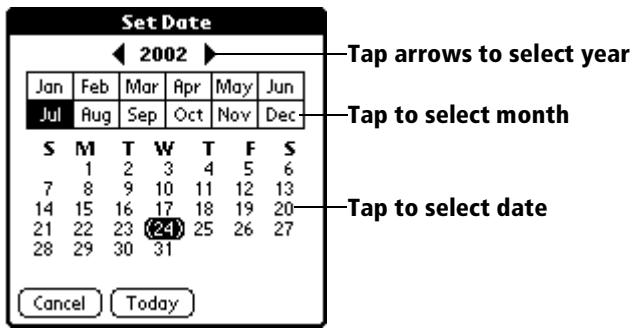 PALM VX - To set the current date: - 1