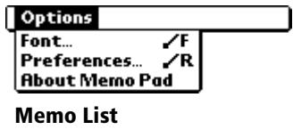 PALM VX - Options menus - 1