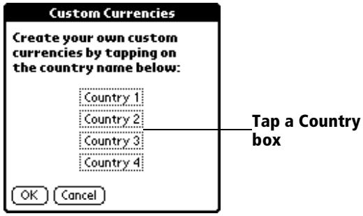 PALM VX - To define a custom currency symbol: - 1