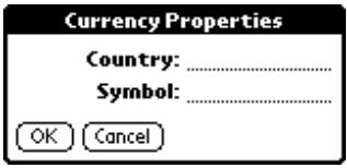 PALM VX - To define a custom currency symbol: - 2
