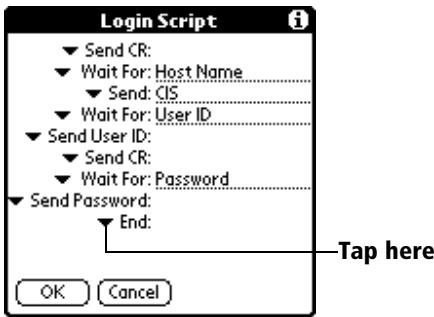 PALM VX - To create a login script: - 1