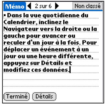 PALM Z22 - Affichage et modification d'un mémo - 4