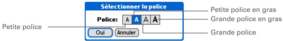 PALM Z22 - Modification des polices de l'écran - 1