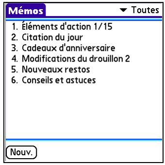 PALM Z22 - Création d'un mémo - 2