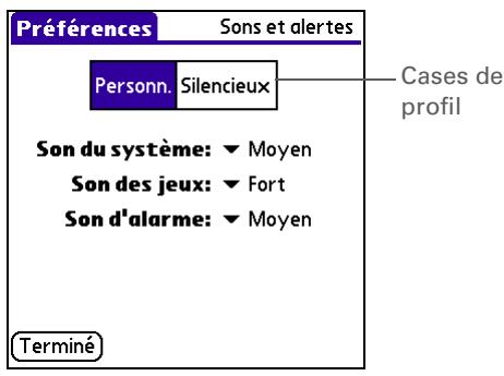 PALM Z22 - Sélection des paramètres de son - 1