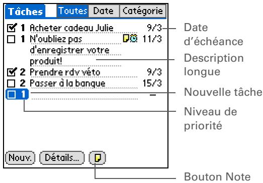 PALM Z22 - Création d'une tâche - 2
