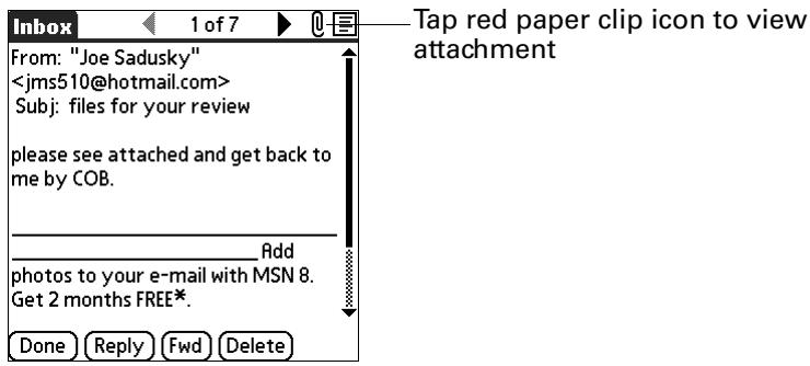 PALM TUNGSTEN 2 VERSAMAIL 2.5 - To download an attachment: - 3