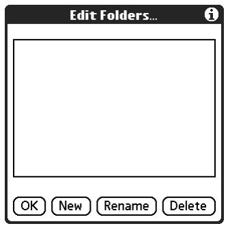 PALM TUNGSTEN 2 VERSAMAIL 2.5 - To create and edit e-mail folders: - 1