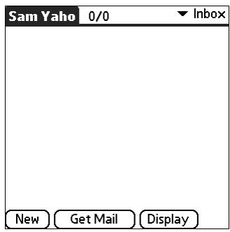 PALM TUNGSTEN 2 VERSAMAIL 2.5 - Selecting a different service for a given e-mail account - 1