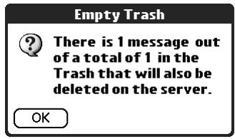 PALM TUNGSTEN 2 VERSAMAIL 2.5 - To empty the trash: - 2
