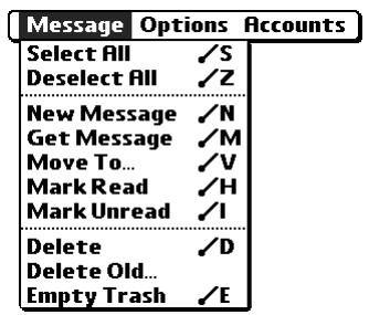 PALM TUNGSTEN 2 VERSAMAIL 2.5 - Tap Mark Read or tap Mark Unread. - 2