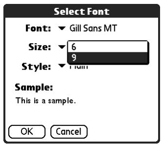 PALM TUNGSTEN 2 VERSAMAIL 2.5 - To display or hide a column in a folder's list view: - 4