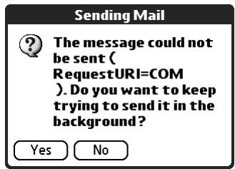 PALM TUNGSTEN 2 VERSAMAIL 2.5 - Send retry - 1