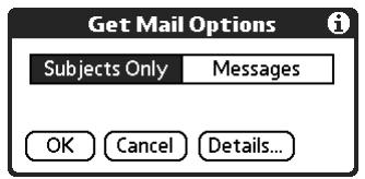 PALM TUNGSTEN 2 VERSAMAIL 2.5 - To get e-mail messages: - 1