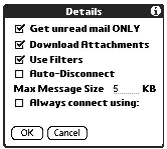 PALM TUNGSTEN 2 VERSAMAIL 2.5 - To get e-mail messages: - 2