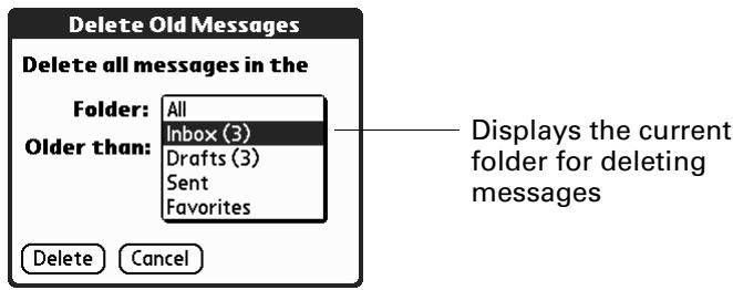 PALM TUNGSTEN 2 VERSAMAIL 2.5 - To delete one or more messages: - 4