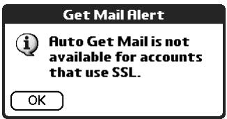 PALM TUNGSTEN 2 VERSAMAIL 2.5 - Scheduling auto get mail - 1