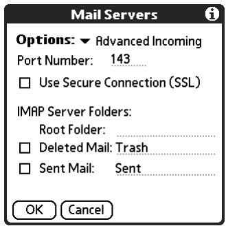 PALM TUNGSTEN 2 VERSAMAIL 2.5 - IMAP accounts - 1
