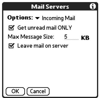 PALM TUNGSTEN 2 VERSAMAIL 2.5 - Maximum Message Size - 1