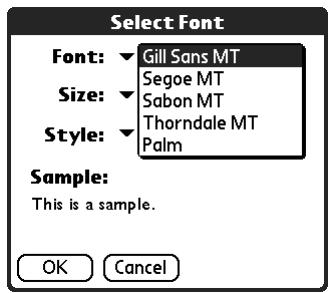 PALM TUNGSTEN 2 VERSAMAIL 2.5 - To display or hide a column in a folder's list view: - 3