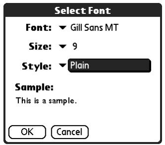 PALM TUNGSTEN 2 VERSAMAIL 2.5 - To display or hide a column in a folder's list view: - 5