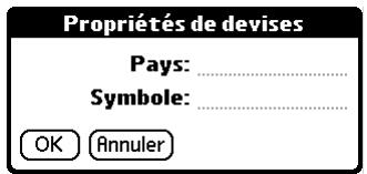PALM TUNGSTEN C - Pour définir un symbole de devise personnalisé : - 2