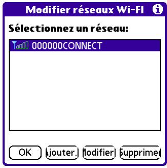 PALM TUNGSTEN C - Pour ajouter ou modifier un réseau wi-fi de point d'accès d'infrastructure : - 2