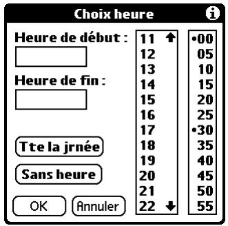 PALM TUNGSTEN C - Pour planifier un événement sans heures : - 1