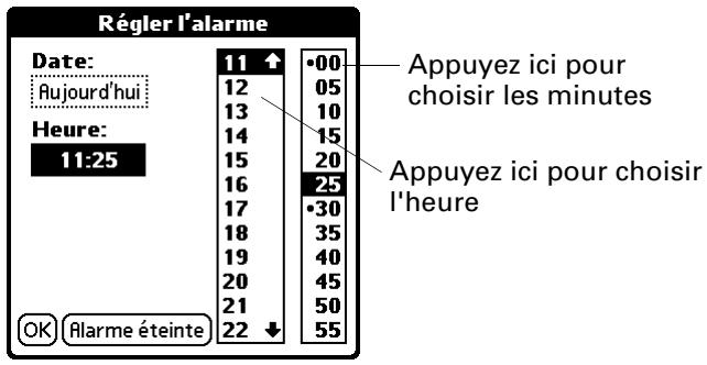 PALM TUNGSTEN C - Pour définir une alarme pour une note : - 2