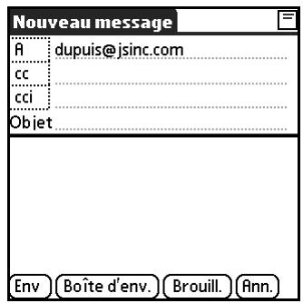 PALM TUNGSTEN C - Pour entrer l'adresse : - 1