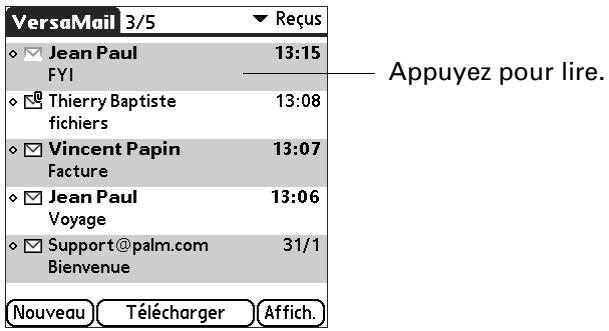 PALM TUNGSTEN C - Lecture des e-mails - 1