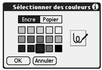 PALM TUNGSTEN C - Pour définir les couleurs : - 1