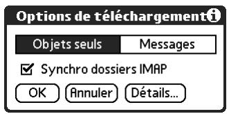 PALM TUNGSTEN C - Synchronisation sans fil du dossier IMAP - 1