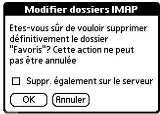 PALM TUNGSTEN C - Pour créer et modifier des dossiers de messagerie : - 3