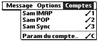 PALM TUNGSTEN C - Pour supprimer un compte : - 1