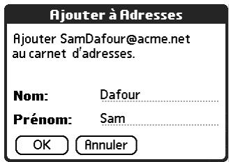PALM TUNGSTEN C - Pour ajouter une nouvelle entrée à l'application adresses : - 2