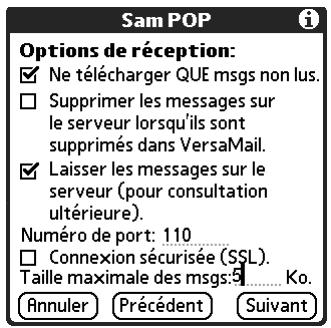 PALM TUNGSTEN C - Taille maximale des messages - 1