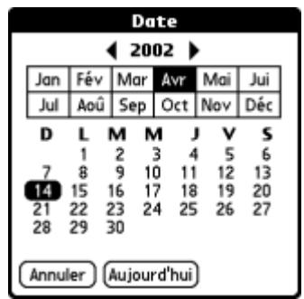 PALM TUNGSTEN C - Pour modifier la date d'une dépense : - 2