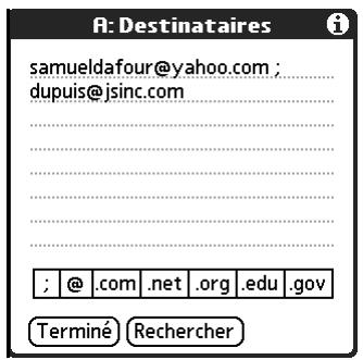 PALM TUNGSTEN C - Pour entrer l'adresse : - 4