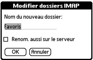 PALM TUNGSTEN C - Pour créer et modifier des dossiers de messagerie : - 2