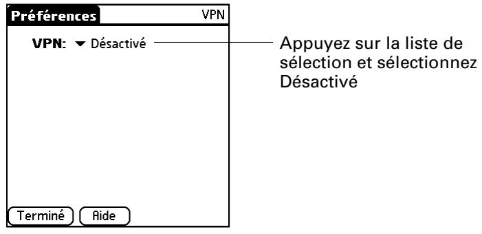 PALM TUNGSTEN C - Pour vous connecter à votre compte VPN : - 3