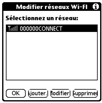 PALM TUNGSTEN C - Pour ajouter ou modifier un réseau wi-fi de point d'accès d'infrastructure : - 9