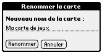 PALM TUNGSTEN C - Pour renommer une carte : - 1