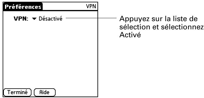 PALM TUNGSTEN C - Pour configurer votre compte VPN : - 4