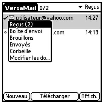 PALM TUNGSTEN C - Pour déplacer plusieurs messages : - 3