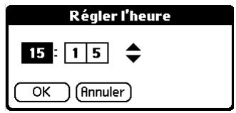 PALM TUNGSTEN C - Pour paramétrer l'heure : - 1