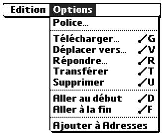 PALM TUNGSTEN C - Pour ajouter une nouvelle entrée à l'application adresses : - 1