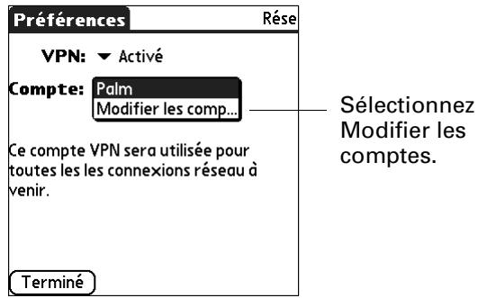 PALM TUNGSTEN C - Pour configurer votre compte VPN : - 5