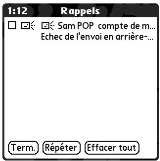 PALM TUNGSTEN C - Notifications de renvoi - 1